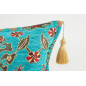 Fabric Pillow, Fabric Pillow 12x20, Turquoise Blue Topkapi Palace Tulip Pattern Turkish Fabric Pillow, Decorative Throw Pillow Fabric Pillow, Fabric Pillow 12x20, Turquoise Blue Topkapi Palace Tulip Pattern Turkish Fabric Pillow, Decorative Throw Pillow