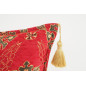 Fabric Pillow,Fabric Pillow 12x20,Red Topkapi Palace Tulip Pattern Turkish Fabric Pillow Cover,Decorative Pillow,Throw Pillow
