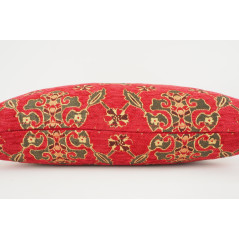 Fabric Pillow,Fabric Pillow 12x20,Red Topkapi Palace Tulip Pattern Turkish Fabric Pillow Cover,Decorative Pillow,Throw Pillow