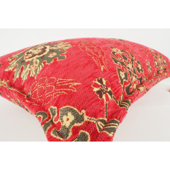 Fabric Pillow,Fabric Pillow 12x20,Red Topkapi Palace Tulip Pattern Turkish Fabric Pillow Cover,Decorative Pillow,Throw Pillow