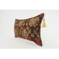 Fabric Pillow, Fabric Pillow 12x20, Brown Topkapi Palace Tulip Pattern Turkish Jacquard Fabric Pillow, Decorative Throw Pillow Fabric Pillow, Fabric Pillow 12x20, Brown Topkapi Palace Tulip Pattern Turkish Jacquard Fabric Pillow, Decorative Throw Pillow