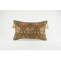 Fabric Pillow, Fabric Pillow 12x20, Moss Green Topkapi Palace Tulip Pattern Turkish Jacquard  Fabric Pillow Cover, Throw Pillow