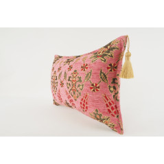 Fabric Pillow, Fabric Pillow 12x20, Pale Pink Topkapi Palace Tulip Pattern Turkish Jacquard  Fabric Pillow Cover, Throw Pillow