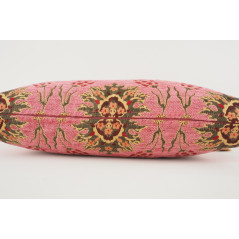 Fabric Pillow, Fabric Pillow 12x20, Pale Pink Topkapi Palace Tulip Pattern Turkish Jacquard  Fabric Pillow Cover, Throw Pillow