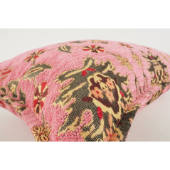 Fabric Pillow, Fabric Pillow 12x20, Pale Pink Topkapi Palace Tulip Pattern Turkish Jacquard  Fabric Pillow Cover, Throw Pillow