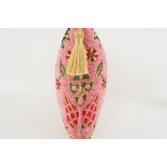 Fabric Pillow, Fabric Pillow 12x20, Pale Pink Topkapi Palace Tulip Pattern Turkish Jacquard  Fabric Pillow Cover, Throw Pillow