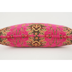 Fabric Pillow,Fabric Pillow 12x20,Mazenda Pink Topkapi Palace Tulip Pattern Turkish Jacquard  Fabric Pillow Cover,Throw Pillow