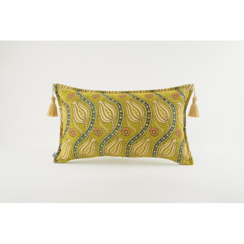 Fabric Pillow, Fabric Pillow 12x20, Pistachio Green Water Line Tulip Pattern Turkish Fabric Pillow, Decorative Bohemian Pillow Fabric Pillow, Fabric Pillow 12x20, Pistachio Green Water Line Tulip Pattern Turkish Fabric Pillow, Decorative Bohemian Pillow