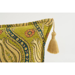Fabric Pillow, Fabric Pillow 12x20, Pistachio Green Water Line Tulip Pattern Turkish Fabric Pillow, Decorative Pillow, Bohemian 