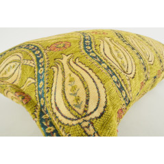 Fabric Pillow, Fabric Pillow 12x20, Pistachio Green Water Line Tulip Pattern Turkish Fabric Pillow, Decorative Pillow, Bohemian 