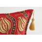 Fabric Pillow, Fabric Pillow 12x20, Red Water Line Tulip Pattern Turkish Fabric Pillow, Decorative Pillow, Bohemian Pillow