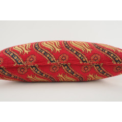 Fabric Pillow, Fabric Pillow 12x20, Red Water Line Tulip Pattern Turkish Fabric Pillow, Decorative Pillow, Bohemian Pillow