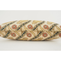 Fabric Pillow, Fabric Pillow 12x20, Beige Water Line Tulip Pattern Turkish Fabric Pillow, Decorative Pillow, Bohemian Pillow