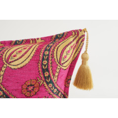 Fabric Pillow,Fabric Pillow 12x20,Mazenda Pink Water Line Tulip Pattern Turkish Fabric Pillow, Decorative Pillow,Bohemian Pillow