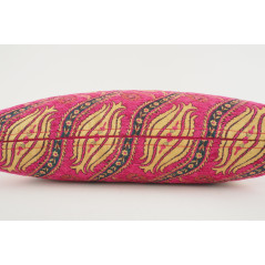 Fabric Pillow,Fabric Pillow 12x20,Mazenda Pink Water Line Tulip Pattern Turkish Fabric Pillow, Decorative Pillow,Bohemian Pillow