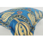 Fabric Pillow, Fabric Pillow 12x20, Navy Blue Water Line Tulip Pattern Turkish Fabric Pillow, Decorative Pillow, Bohemian Pillow
