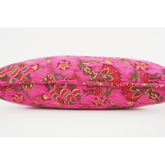 Fabric Pillow, Fabric Pillow 12x20, Mazenda Pink Caucasus Carnation Pattern Turkish Fabric Pillow, Decorative Bohemian Pillow