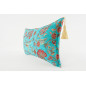 Fabric Pillow, Fabric Pillow 12x20, Turquoise Blue Caucasus Carnation Pattern Turkish Fabric Pillow, Decorative Bohemian Pillow Fabric Pillow, Fabric Pillow 12x20, Turquoise Blue Caucasus Carnation Pattern Turkish Fabric Pillow, Decorative Bohemian Pillow