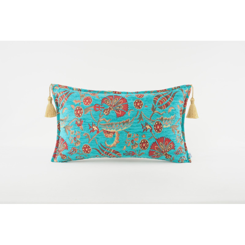 Fabric Pillow, Fabric Pillow 12x20, Turquoise Blue Caucasus Carnation Pattern Turkish Fabric Pillow, Decorative Bohemian Pillow Fabric Pillow, Fabric Pillow 12x20, Turquoise Blue Caucasus Carnation Pattern Turkish Fabric Pillow, Decorative Bohemian Pillow