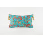 Fabric Pillow, Fabric Pillow 12x20, Turquoise Blue Caucasus Carnation Pattern Turkish Fabric Pillow, Decorative Bohemian Pillow Fabric Pillow, Fabric Pillow 12x20, Turquoise Blue Caucasus Carnation Pattern Turkish Fabric Pillow, Decorative Bohemian Pillow