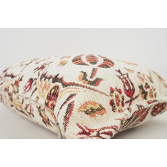 Fabric Pillow, Fabric Pillow 12x20, Beige Caucasus Carnation Pattern Turkish Fabric Pillow, Decorative Pillow, Bohemian Pillow