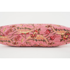 Fabric Pillow,Fabric Pillow 12x20,Pale Pink Caucasus Carnation Pattern Turkish Fabric Pillow,Decorative Pillow,Bohemian Pillow