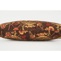 Fabric Pillow, Fabric Pillow 12x20, Brown Caucasus Carnation Pattern Turkish Fabric Pillow, Decorative Pillow, Bohemian Pillow