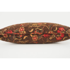 Fabric Pillow, Fabric Pillow 12x20, Brown Caucasus Carnation Pattern Turkish Fabric Pillow, Decorative Pillow, Bohemian Pillow