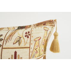 Fabric Pillow, Fabric Pillow 12x20, Beige Turkish Dream Pattern Turkish Fabric Pillow, Decorative Pillow, Bohemian Pillow