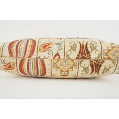 Fabric Pillow, Fabric Pillow 12x20, Beige Turkish Dream Pattern Turkish Fabric Pillow, Decorative Pillow, Bohemian Pillow