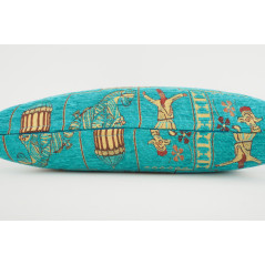 Fabric Pillow, Fabric Pillow 12x20, Turquoise Blue Turkish Dream Pattern Turkish Fabric Pillow, Decorative Pillow, Bohemian Pill