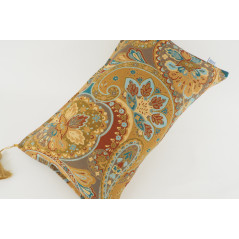 Fabric Pillow, Fabric Pillow 12x20, Turkish Paisley Pattern Turkish Fabric Pillow, Decorative Pillow, Bohemian Pillow