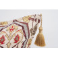 Fabric Pillow, Fabric Pillow 18x18, Beige Carnation Pattern Turkish Fabric Pillow, Decorative Accent and Throw Pillow Fabric Pillow, Fabric Pillow 18x18, Beige Carnation Pattern Turkish Fabric Pillow, Decorative Accent and Throw Pillow