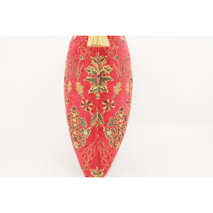 Fabric Pillow,Fabric Pillow 18x18,Red Topkapi Palace Tulip Pattern Turkish Fabric Pillow Cover,Decorative Pillow,Throw Pillow