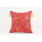 Fabric Pillow, Fabric Pillow 18x18, Red Caucasus Carnation Pattern Turkish Fabric Pillow,Decorative Pillow,Bohemian Pillow Fabric Pillow, Fabric Pillow 18x18, Red Caucasus Carnation Pattern Turkish Fabric Pillow,Decorative Pillow,Bohemian Pillow