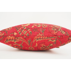 Fabric Pillow, Fabric Pillow 18x18, Red Caucasus Carnation Pattern Turkish Fabric Pillow,Decorative Pillow,Bohemian Pillow