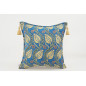 Fabric Pillow, Fabric Pillow 18x18, Navy Blue Water Line Tulip Pattern Turkish Fabric Pillow, Decorative Accent and Throw Pillow Fabric Pillow, Fabric Pillow 18x18, Navy Blue Water Line Tulip Pattern Turkish Fabric Pillow, Decorative Accent and Throw Pillow