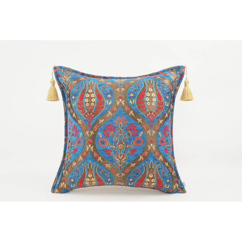 Fabric Pillow, Fabric Pillow 18x18, Navy Blue Morocco Pattern Tulip Turkish Fabric Pillow, Decorative Accent and Throw Pillow Fabric Pillow, Fabric Pillow 18x18, Navy Blue Morocco Pattern Tulip Turkish Fabric Pillow, Decorative Accent and Throw Pillow