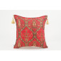 Fabric Pillow, Fabric Pillow 18x18, Red Morocco Pattern Tulip Turkish Fabric Pillow, Decorative Accent and Throw Pillow Fabric Pillow, Fabric Pillow 18x18, Red Morocco Pattern Tulip Turkish Fabric Pillow, Decorative Accent and Throw Pillow