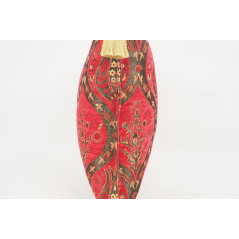 Turkish Fabric Pillow 18x18,Red Tulip Pattern Decorative Ottoman Fabric Pillow