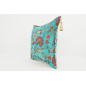 Fabric Pillow, Fabric Pillow 18x18, Turquoise Blue Caucasus Carnation Pattern Turkish Fabric Pillow, Decorative Bohemian Pillow Fabric Pillow, Fabric Pillow 18x18, Turquoise Blue Caucasus Carnation Pattern Turkish Fabric Pillow, Decorative Bohemian Pillow