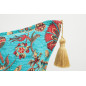 Fabric Pillow, Fabric Pillow 18x18, Turquoise Blue Caucasus Carnation Pattern Turkish Fabric Pillow, Decorative Bohemian Pillow Fabric Pillow, Fabric Pillow 18x18, Turquoise Blue Caucasus Carnation Pattern Turkish Fabric Pillow, Decorative Bohemian Pillow