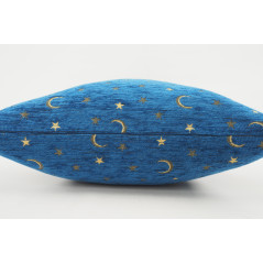 Turkish Fabric Pillow 18x18,Navy Blue Arabian Night Pattern Decorative Ottoman Fabric Pillow