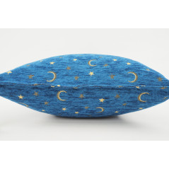 Turkish Fabric Pillow 18x18,Navy Blue Arabian Night Pattern Decorative Ottoman Fabric Pillow