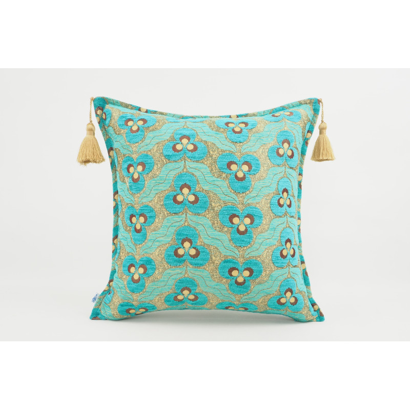 Fabric Pillow, Fabric Pillow 18x18, Turquoise Blue Tiger Eyes Pattern Turkish Fabric Pillow Cover, Decorative and Throw Pillow Fabric Pillow, Fabric Pillow 18x18, Turquoise Blue Tiger Eyes Pattern Turkish Fabric Pillow Cover, Decorative and Throw Pillow
