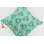 Fabric Pillow, Fabric Pillow 18x18, Turquoise Blue Tiger Eyes Pattern Turkish Fabric Pillow Cover, Decorative and Throw Pillow Fabric Pillow, Fabric Pillow 18x18, Turquoise Blue Tiger Eyes Pattern Turkish Fabric Pillow Cover, Decorative and Throw Pillow