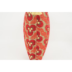 Turkish Fabric Pillow 18x18, Red Tiger Eye Pattern Decorative Ottoman Fabric Pillow