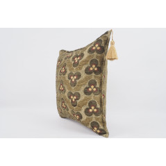 Fabric Pillow,Fabric Pillow 18x18,Moss Green Tiger Eyes Pattern Turkish Fabric Pillow Cover,Decorative Accent and Throw Pillow