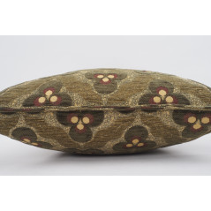 Turkish Fabric Pillow 18x18, Moss Green Tiger Eye Pattern Decorative Ottoman Fabric Pillow