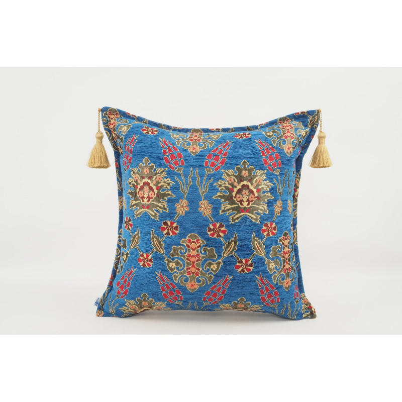 Fabric Pillow,Fabric Pillow 18x18,Navy Blue Topkapi Palace Tulip Pattern Turkish Jacquard Fabric Pillow,Bohemian Throw Pillow Fabric Pillow,Fabric Pillow 18x18,Navy Blue Topkapi Palace Tulip Pattern Turkish Jacquard Fabric Pillow,Bohemian Throw Pillow